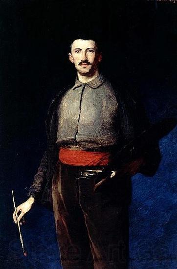 Ludwik de Laveaux Self-portrait with a palette France oil painting art